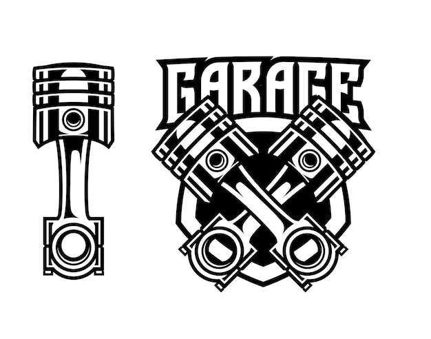Vector garage badge logo