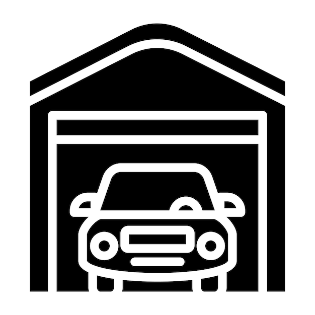 Vector garage icon style