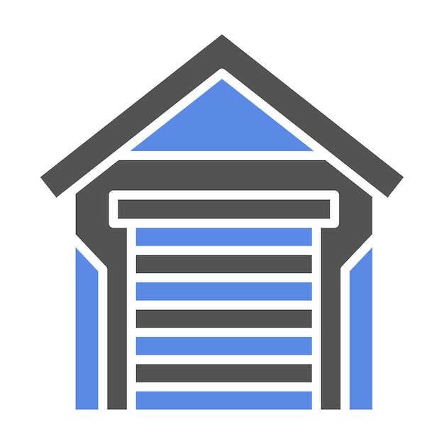 Vector garage icon style