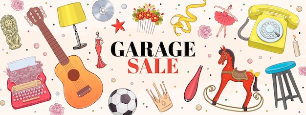 Garage sale concept illustratie