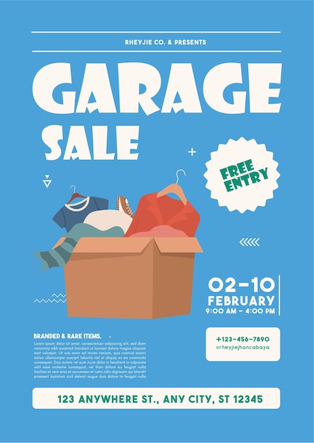 garage sale flyer