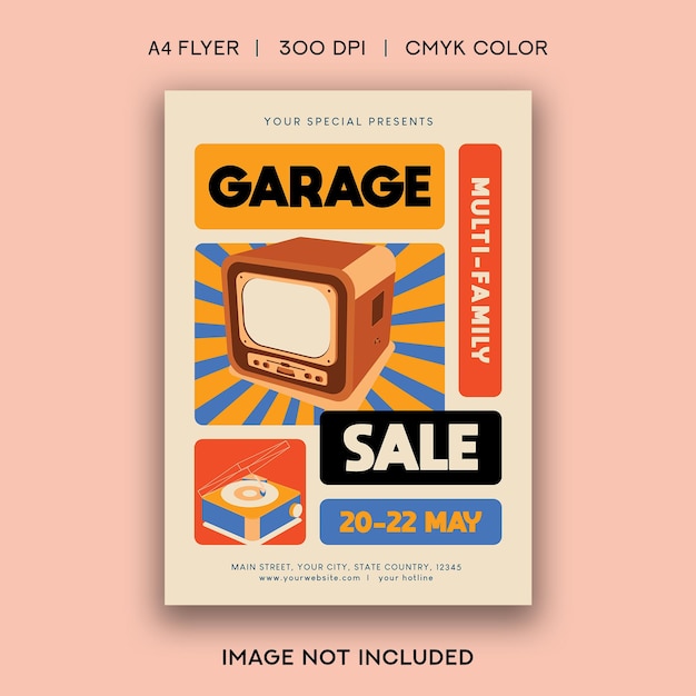 Vector garage sale flyer