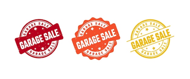 Garage Sale teken of stempel Grunge Rubber op witte achtergrond