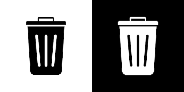 Сумка для мусора для дизайна Коробка простая векторная икона Иллюстрация вектора мусора