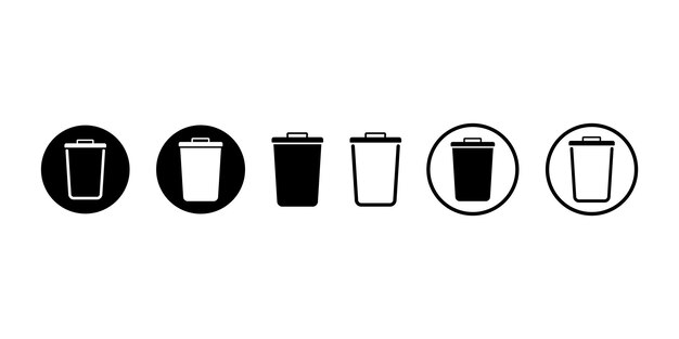 Garbage box for design Basket simple vector icon Trash vector illustration