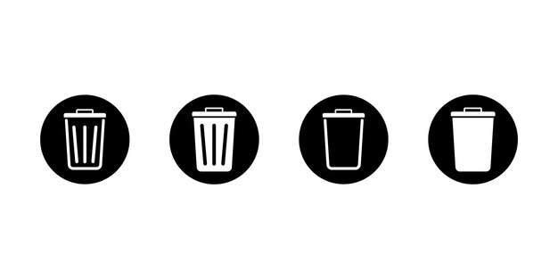 garbage box for design basket simple vector icon trash vector illustration