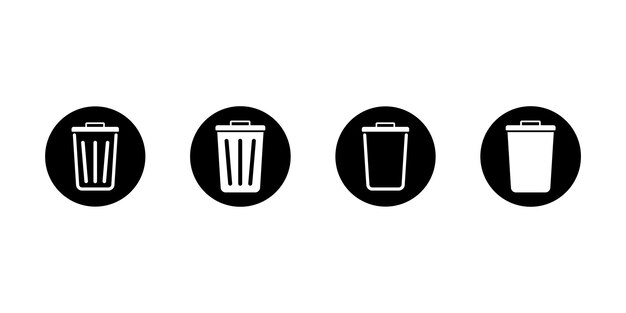 Garbage box for design Basket simple vector icon Trash vector illustration