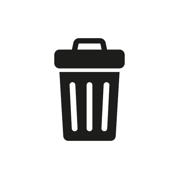 Garbage can icoon vector ontwerp sjablonen eenvoudig en modern