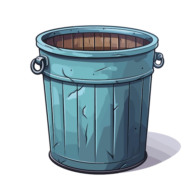 Vector garbage can vector on white background