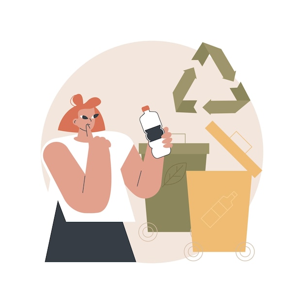 Garbage collection and sorting concept illustration