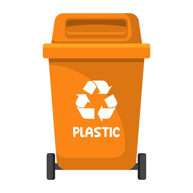 Garbage container for plastic waste vector illustration