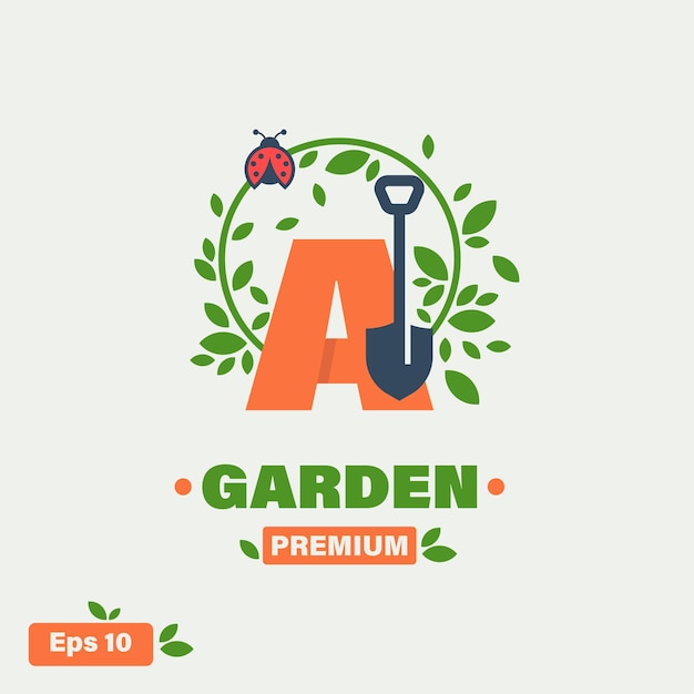 Вектор Логотип garden alpha a