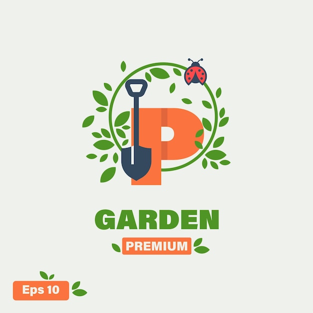 Логотип Garden Alphabet P