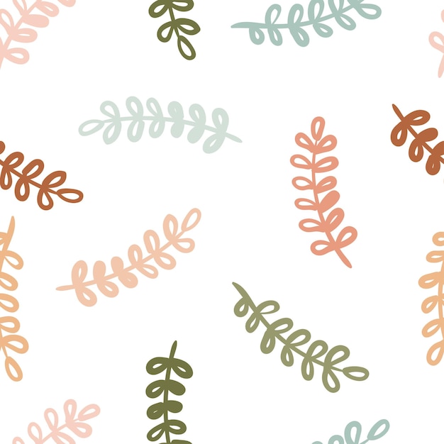 Садовые и полевые цветы и листья растений ботанический бесшовный рисунок векторный дизайн для тканевых обоев ботаническая иллюстрация цветочный элемент ручной работы фон абстрактный фон