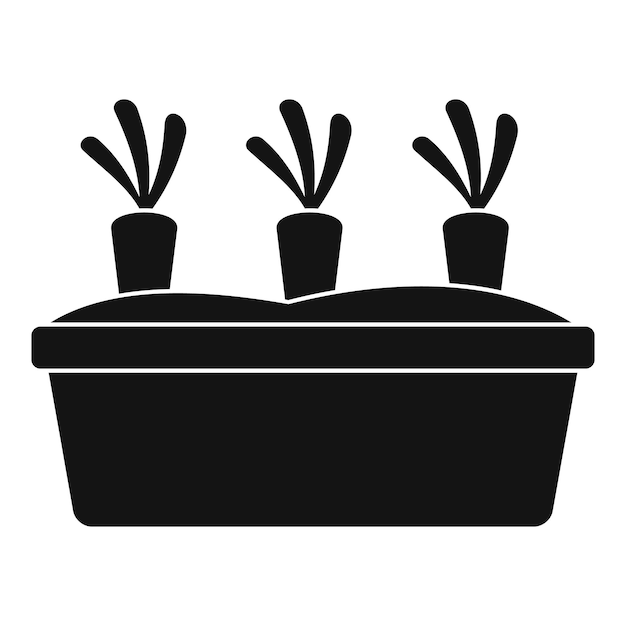Икона садовой моркови Простая иллюстрация векторной иконы садовой морквы для веб-дизайна, изолированной на белом фоне