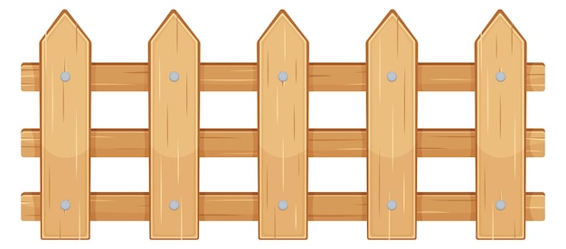 Garden fence cartoon wooden plank farm barrier