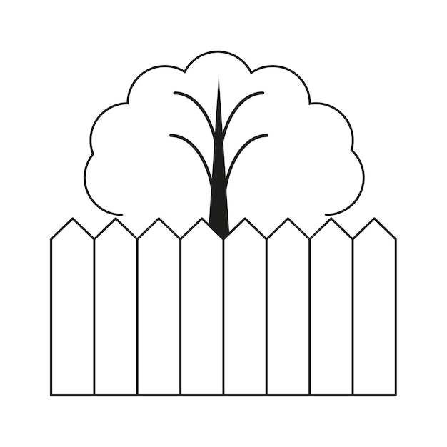 Garden fence icon Vector illustration EPS 10