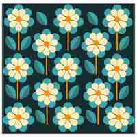 Vector garden flower pattern