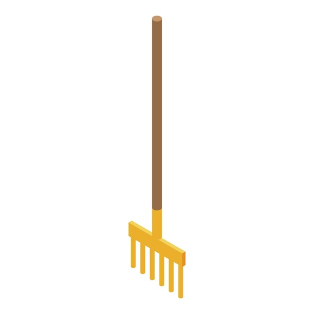 Vector garden fork icon isometric of garden fork vector icon for web design isolated on white background