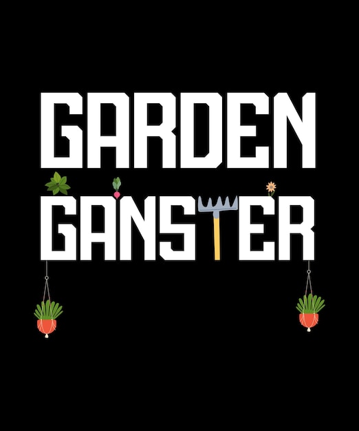 정원사를 위한 Garden Gangster 원예 셔츠