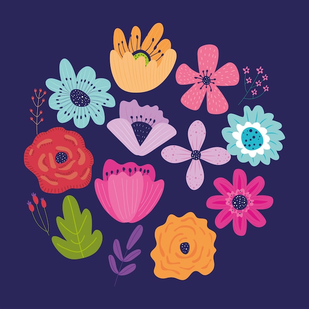 garden icons set