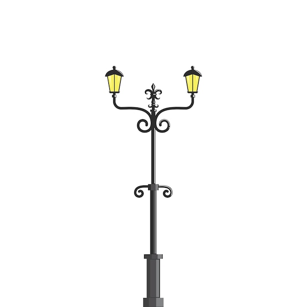 Garden lamp vector illustration element design template