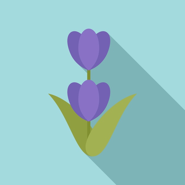 Иконка садовой лаванды плоская иллюстрация векторной иконки садовой лаванды для веб-дизайна