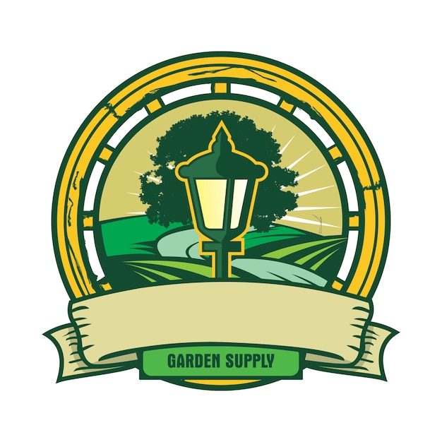 Vector garden lighting logo