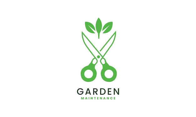 정원 유지 관리 서비스 아이콘 터 로고 디자인 미니멀리즘 현대 템플릿