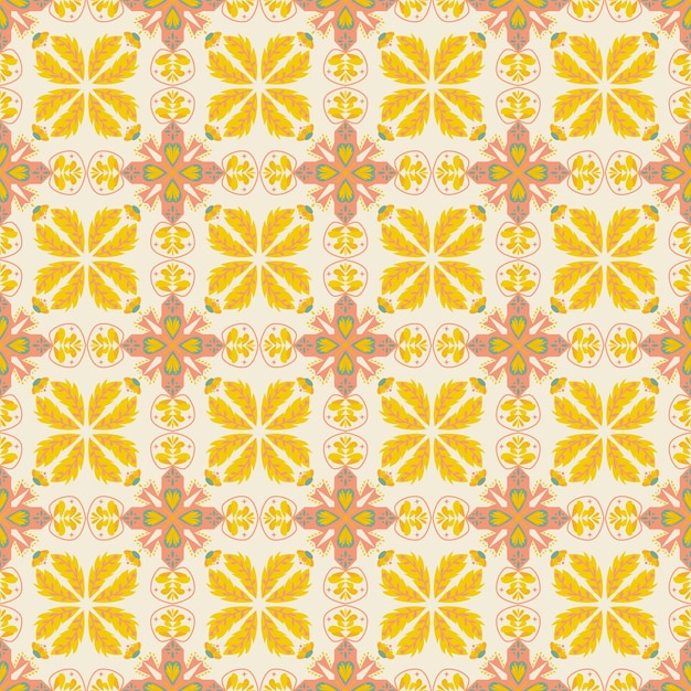 Garden Nature Seamless Pattern Floral Background Damask Aboriginal Ornament Art