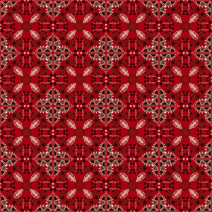 Vector garden nature seamless pattern floral background damask aboriginal ornament art