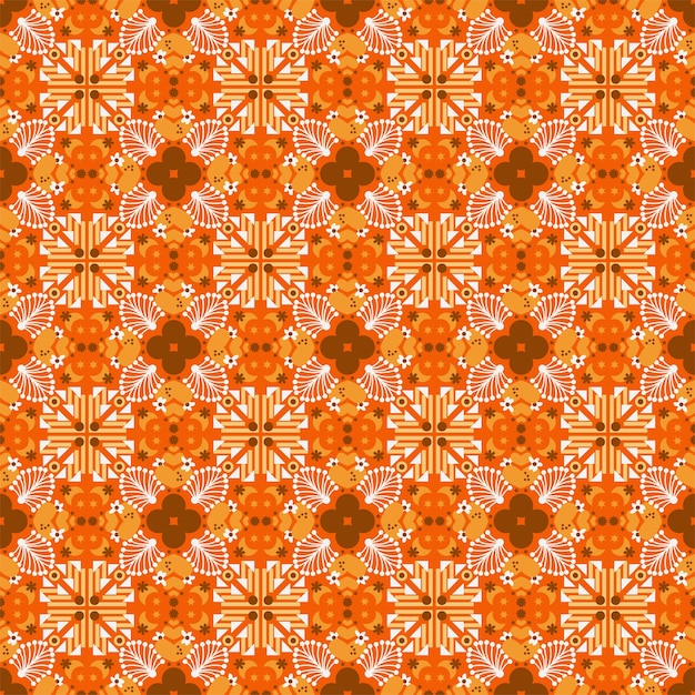 Garden Nature Seamless Pattern Floral Background Damask Aboriginal Ornament Art