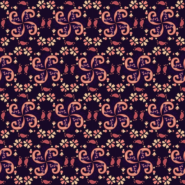 Garden Nature Seamless Pattern Floral Background Damask Aboriginal Ornament Art