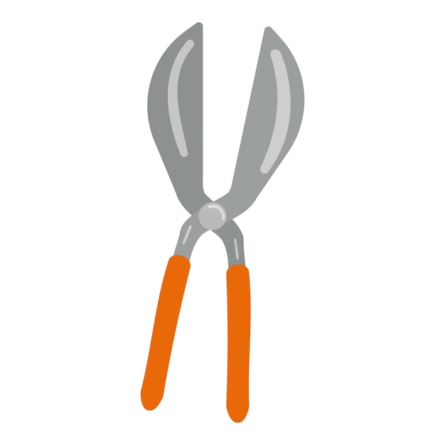 Vector garden scissors icon cartoon vector farm tool agriculture equipment