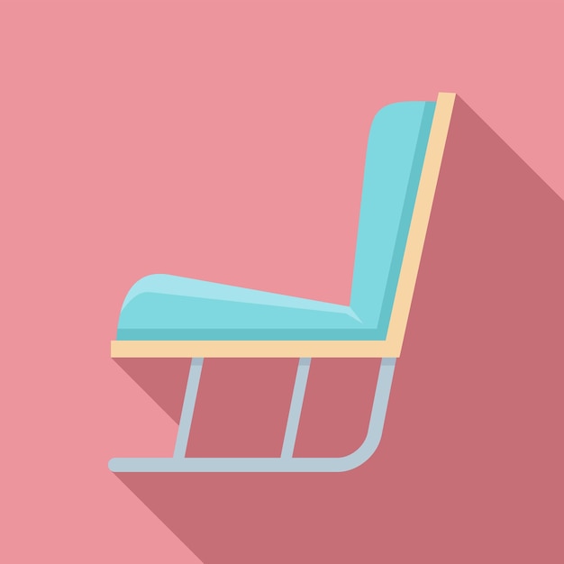 Garden soft rocking chair icon Flat illustration of garden soft rocking chair vector icon for web design