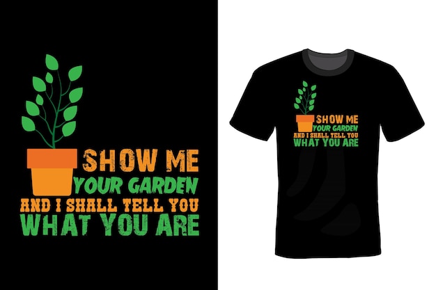 Garden T shirt design vintage typography