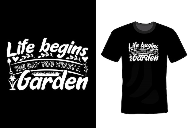 Garden t shirt design vintage typography