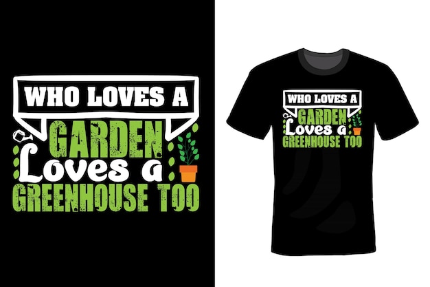 Garden T shirt design vintage typography