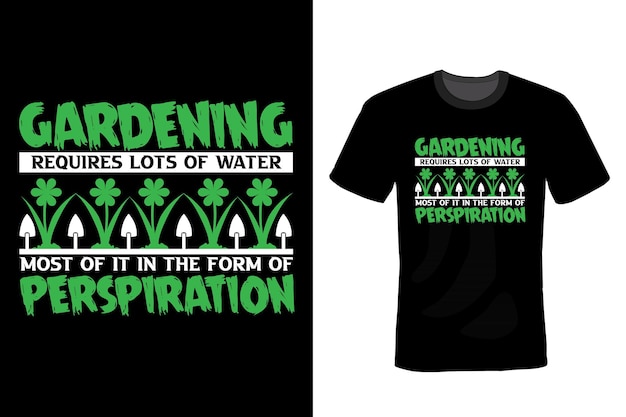 Garden T shirt design vintage typography