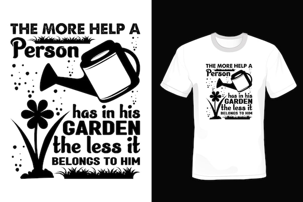 Garden T shirt design vintage typography