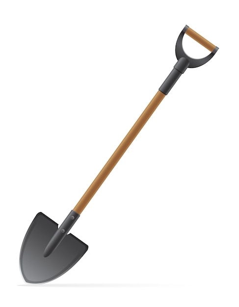 Garden tool shovel vector illustration isolated on white background