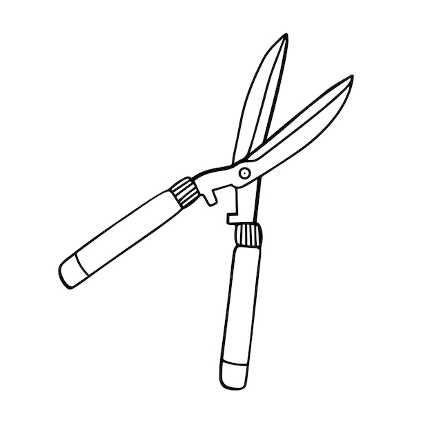 Vector garden tools for working with flowers and shrubs