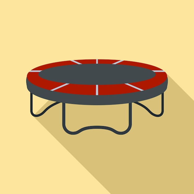 Garden trampoline icon Flat illustration of garden trampoline vector icon for web design