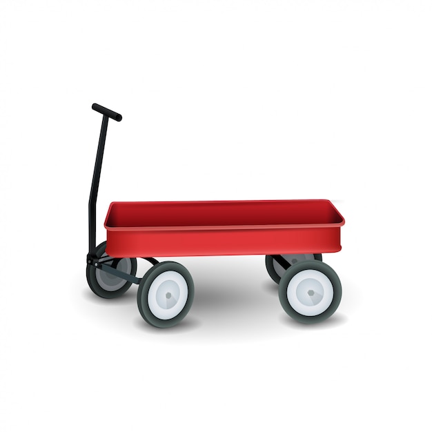 Garden trolley isolated