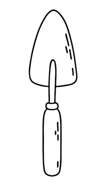 Vector garden trowel spade or shovel gardening tool vector illustration