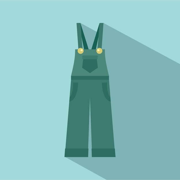 Garden worker clothes icon Flat illustration of garden worker clothes vector icon for web design