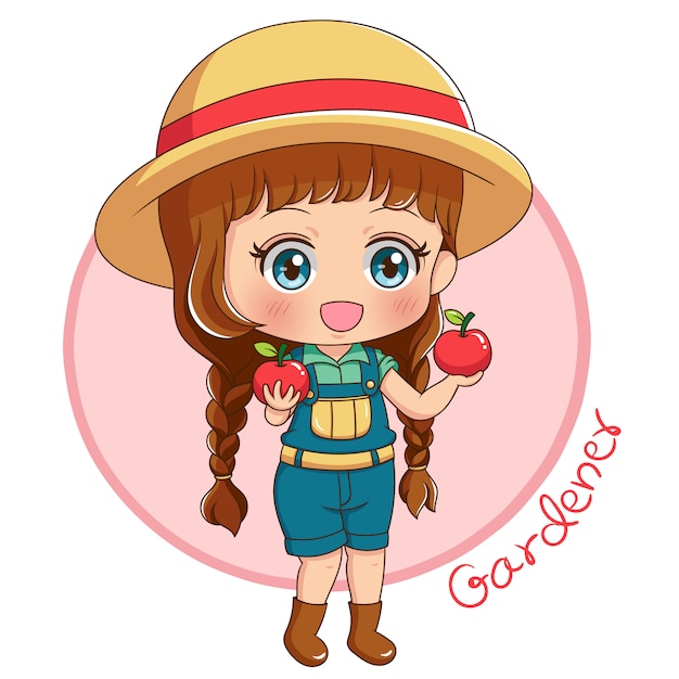 Vector gardener character