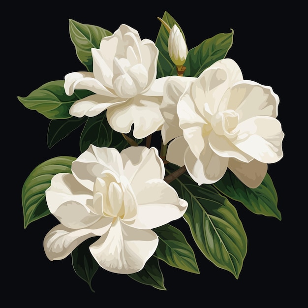 Vector gardenia flower