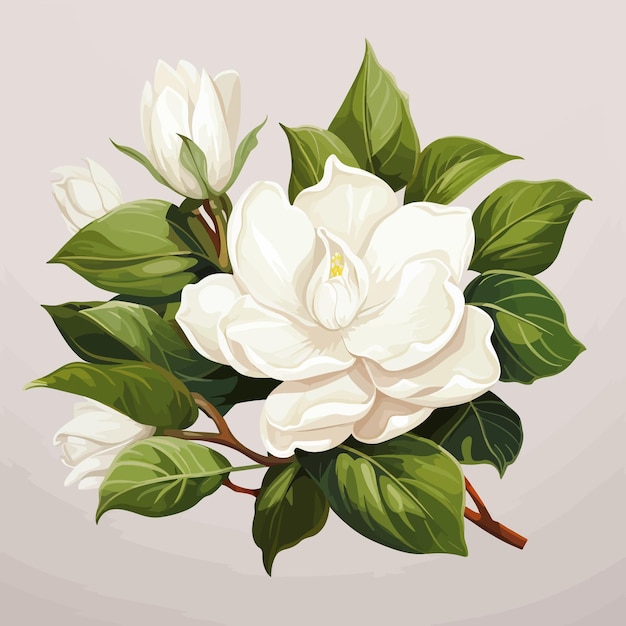 Vector gardenia flower