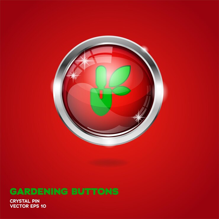 वेक्टर gardening 3d buttons christmas edition